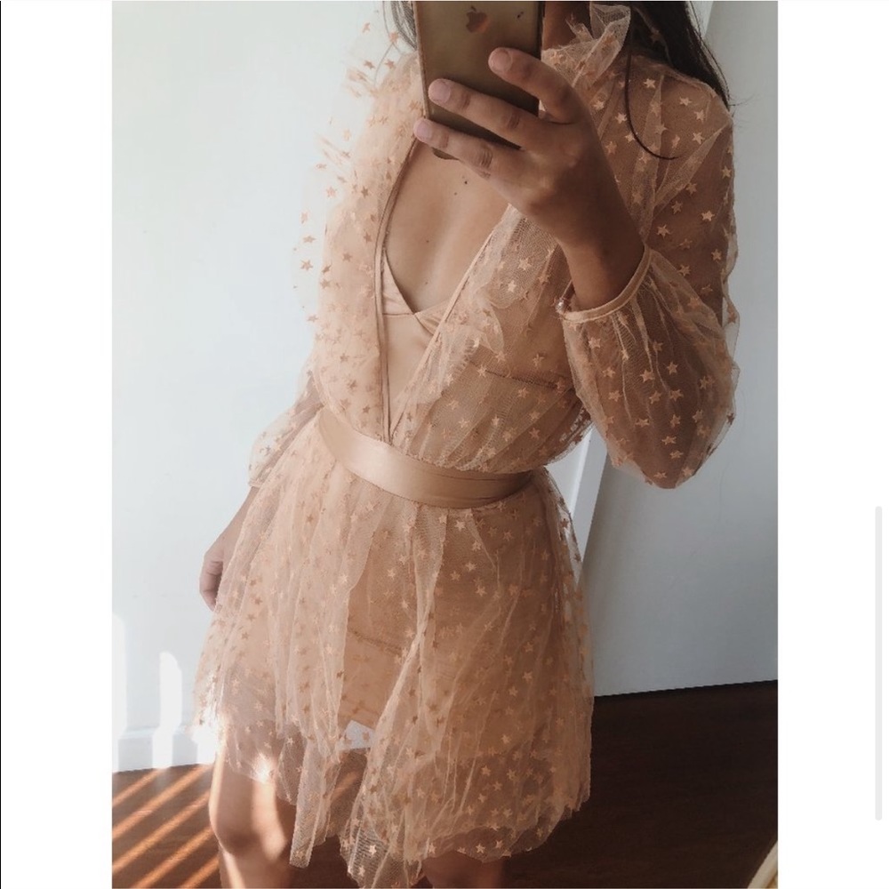 For Love And Lemons Peach Starlet Mini Dress Rare - Picture 2 of 14